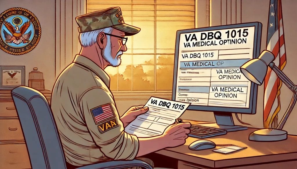 VA DBQ 1015: Medical Opinion for Disability Benefits