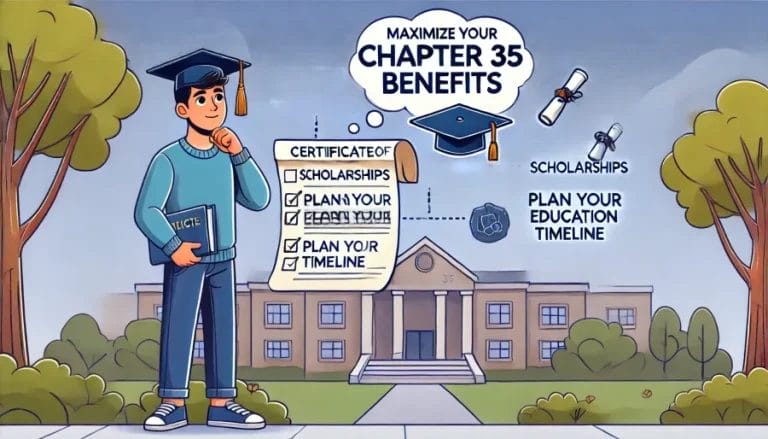 Boy thinking about chapter 35 va benefits