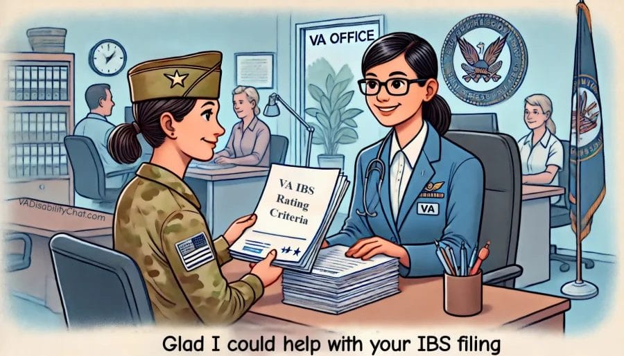 IBS VA Claim help with a veteran female